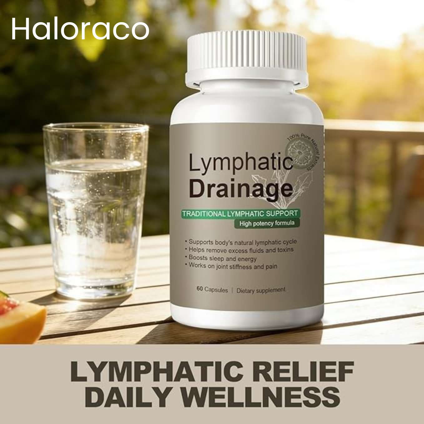 Haloraco Lymphatic Drainage Support — Daily Capsule Formula