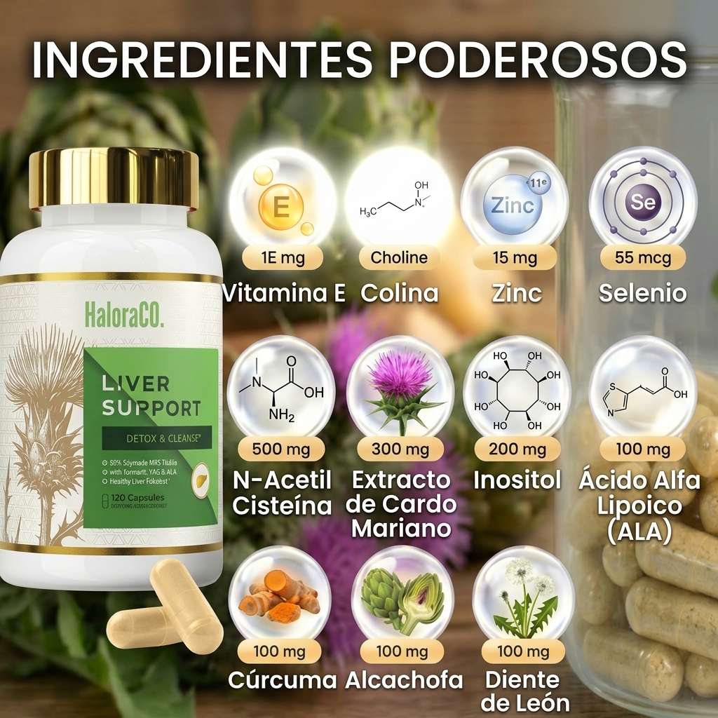 HaloraCO Crown Limpieza de Hígado: Desintoxica, Repara y Fortalece